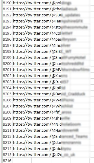 example csv list of twitter followers extracted